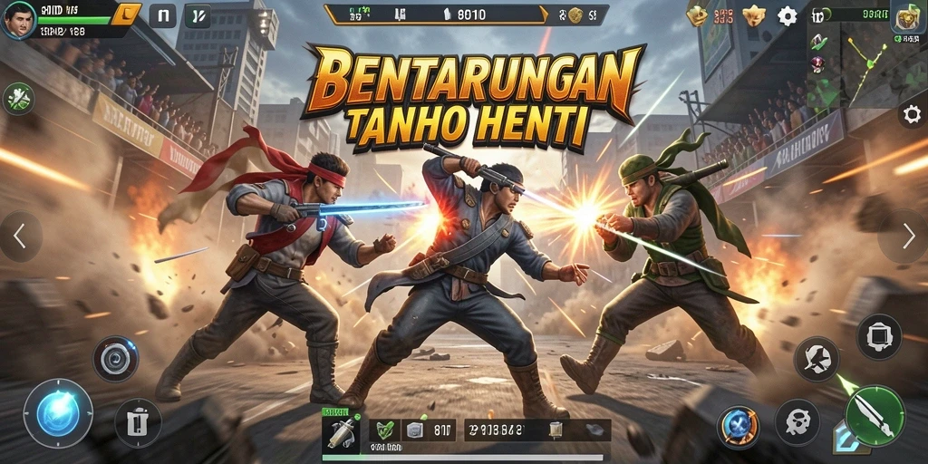Tangkapan layar dari gameplay aksi yang mendebarkan di 8ID.