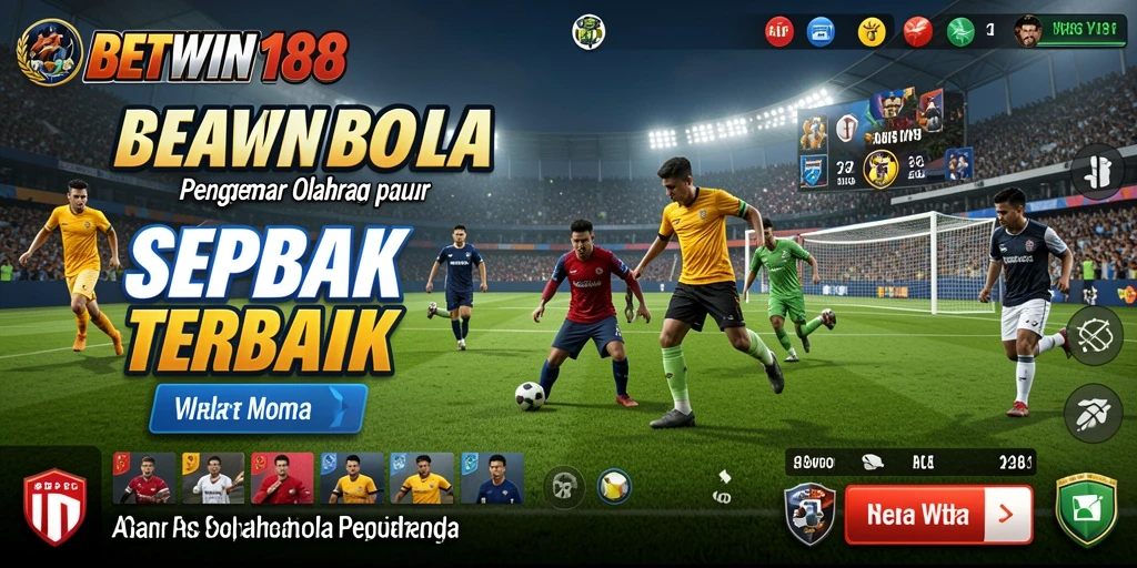 Tampilan menarik dari gameplay sepak bola BETWIN188 yang seru.