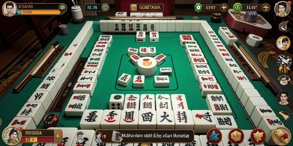 Tampilan screenshot utama GOBETASIA menampilkan gameplay Mahjong yang seru.