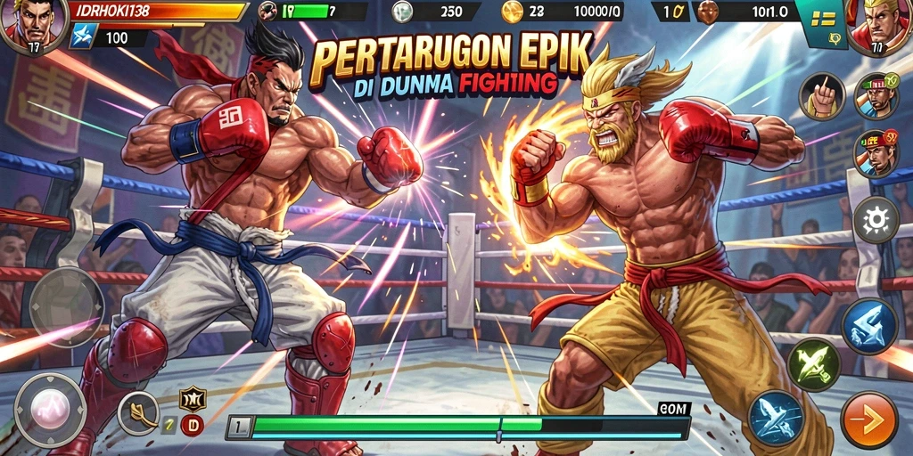 Gameplay seru dengan aksi pertarungan mendebarkan DI IDRHOKI138.