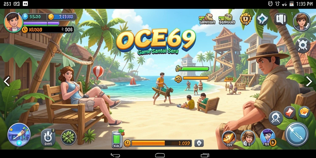 Tampilan gameplay seru dan mini game yang menyenangkan di OCE69.