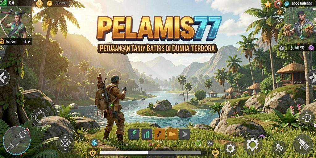 Screenshot gameplay PELAMIS77 yang menampilkan eksplorasi dunia terbuka.
