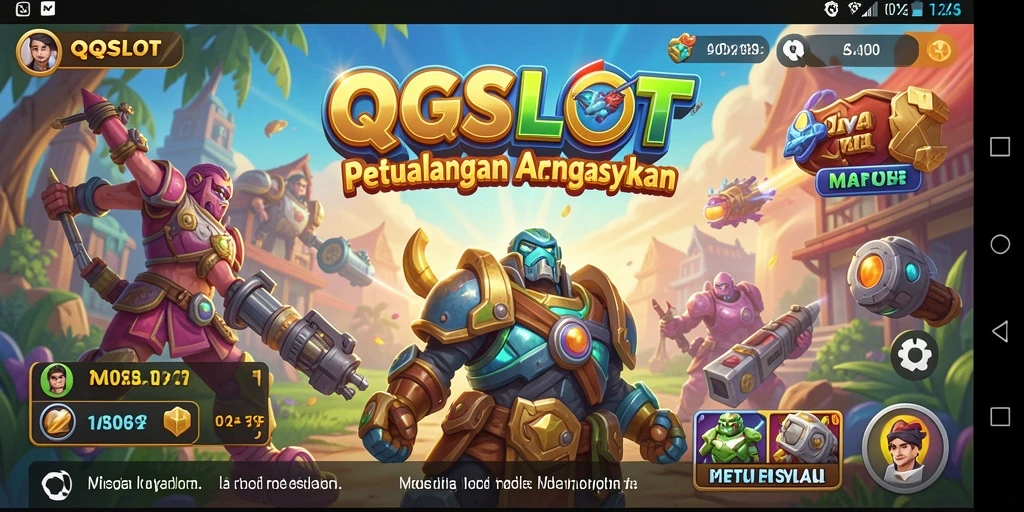 Tampilan warna-warni gameplay QQSLOT yang seru dan menarik.