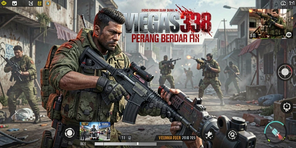 Tampilkan gameplay penuh aksi dari VEGAS338 di medan perang.